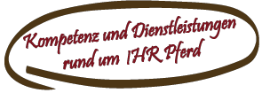Kompetenz und Dienstleistungen rund um IHR Pferd